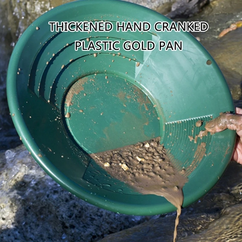 Thickened Gold Panning Pans with Manual Operate Hand Operated Gold Mining Pans Easy to Use Pans for Efficient Prospecting