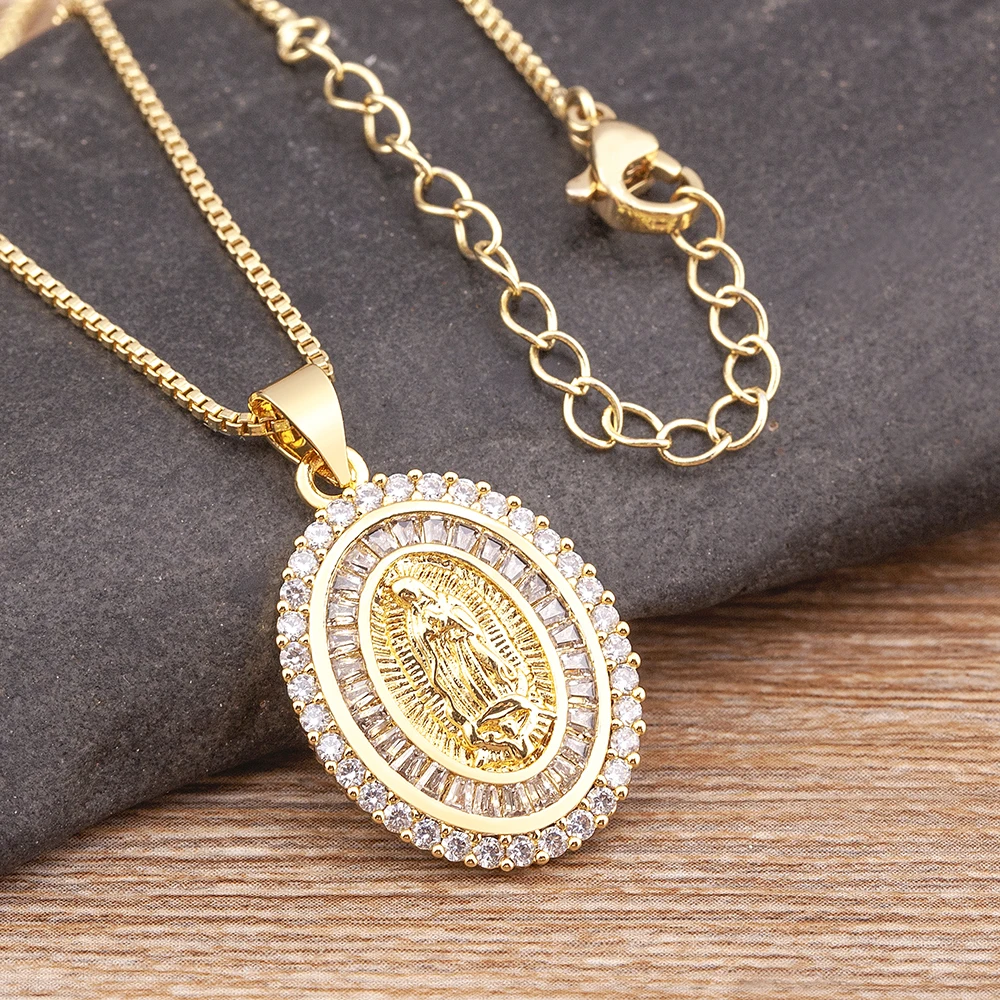 AIBEF Religious Belief Jewelry Accessories Virgin Mary Religion Charms Pendant Necklaces For Men Woman Jewelry