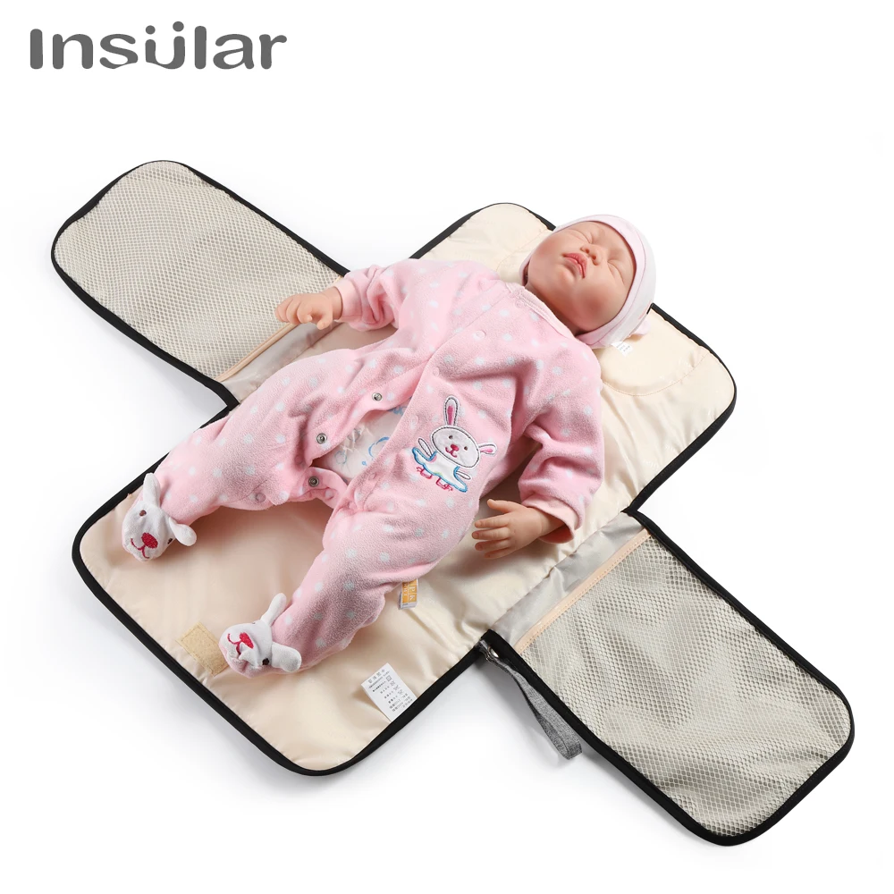 Insular Baby Changing Pads Multifunctional Portable Infant Baby Foldable Urine Mat Waterproof Nappy Bag Diaper Cover Mat Travel