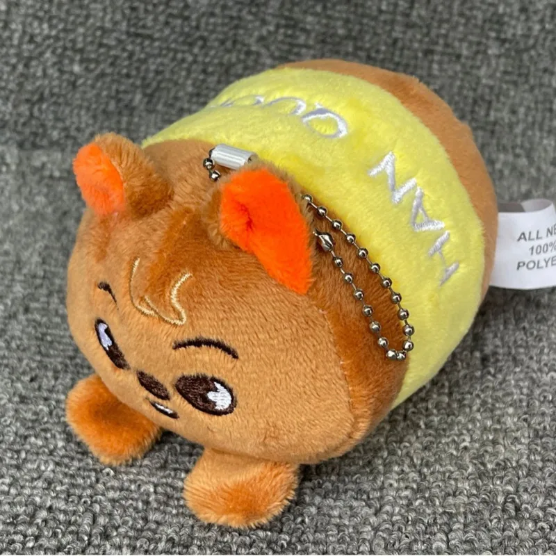 لطيف المطرزة الحيوان المفاتيح قلادة PP القطن شغل قلادة صغيرة الإبداعية هدايا عيد ميلاد 10 سنتيمتر قلادة الكرتون أسطواني