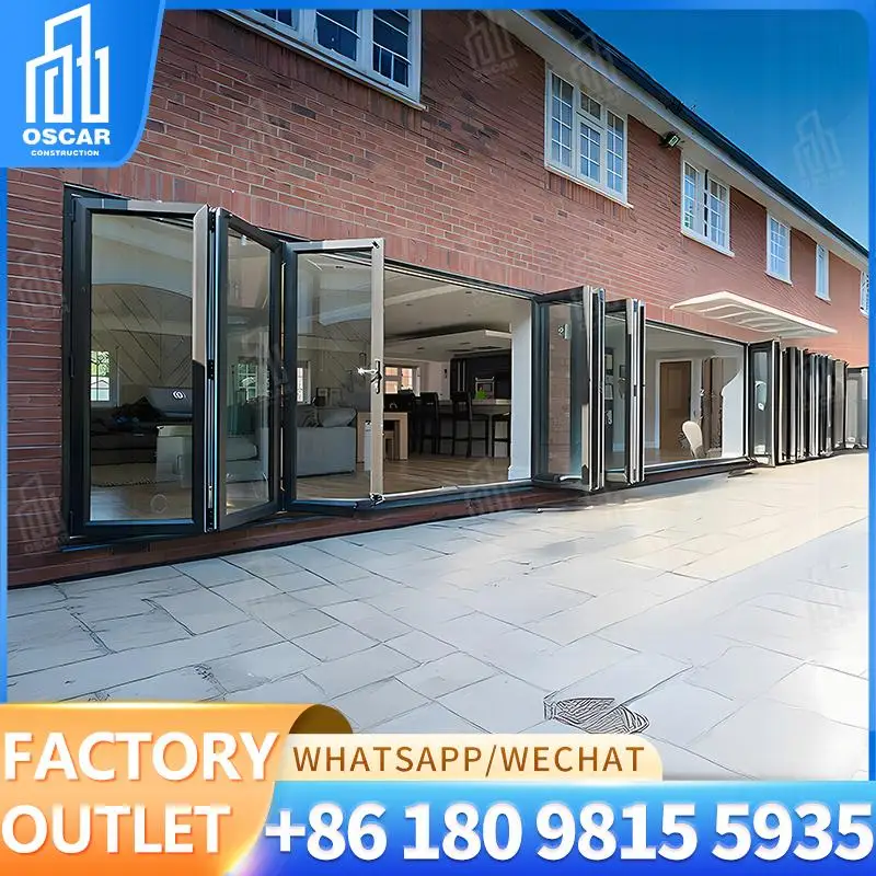 

Customizable High end Folding Doors Ideal for European Commercial Spaces Factory made Bifold Door
