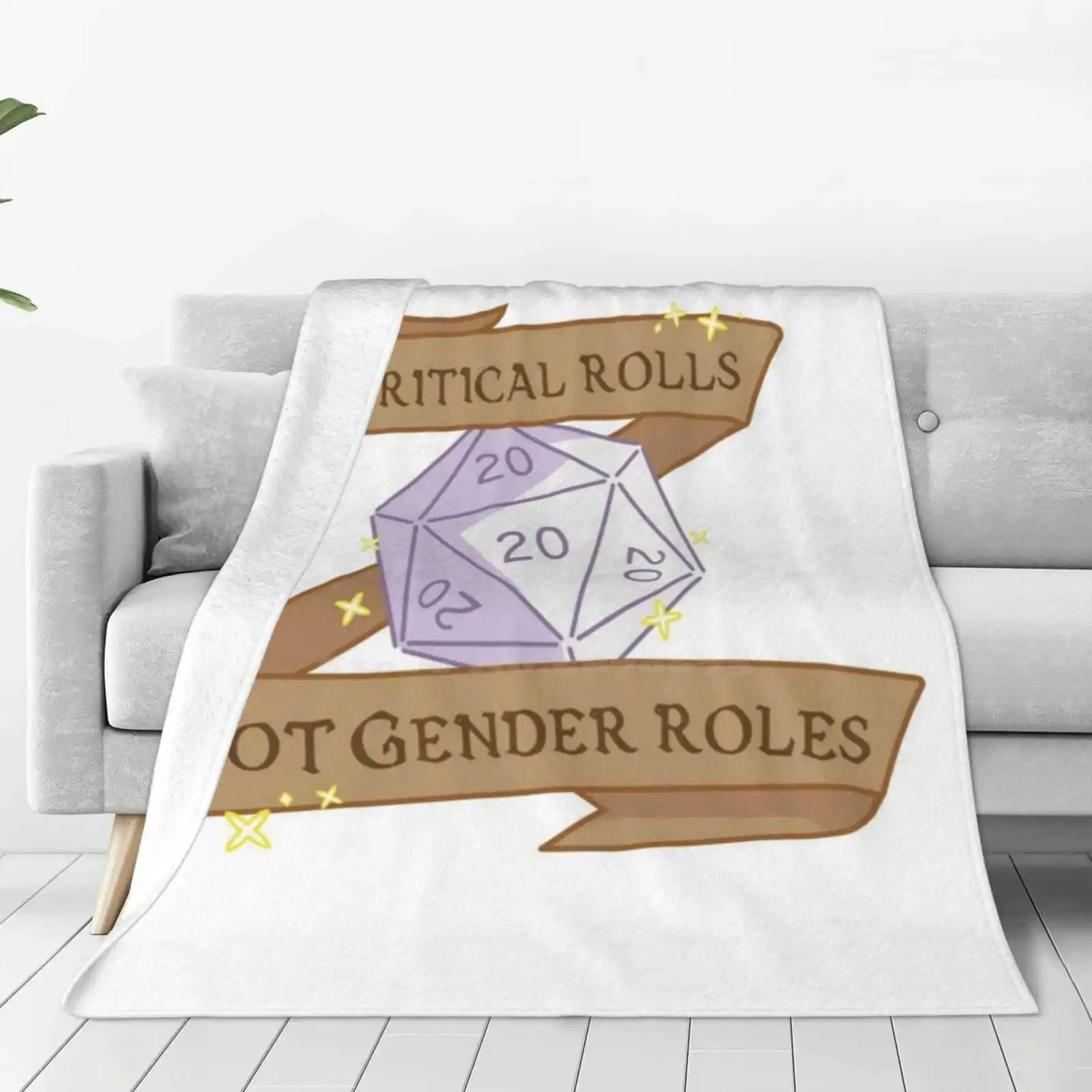 Not Gender Roles Hot Sale Printing High Qiality Warm Flannel Blanket Pride Queer Gender Roles And Dragons Dnd Dungeaons Dragons