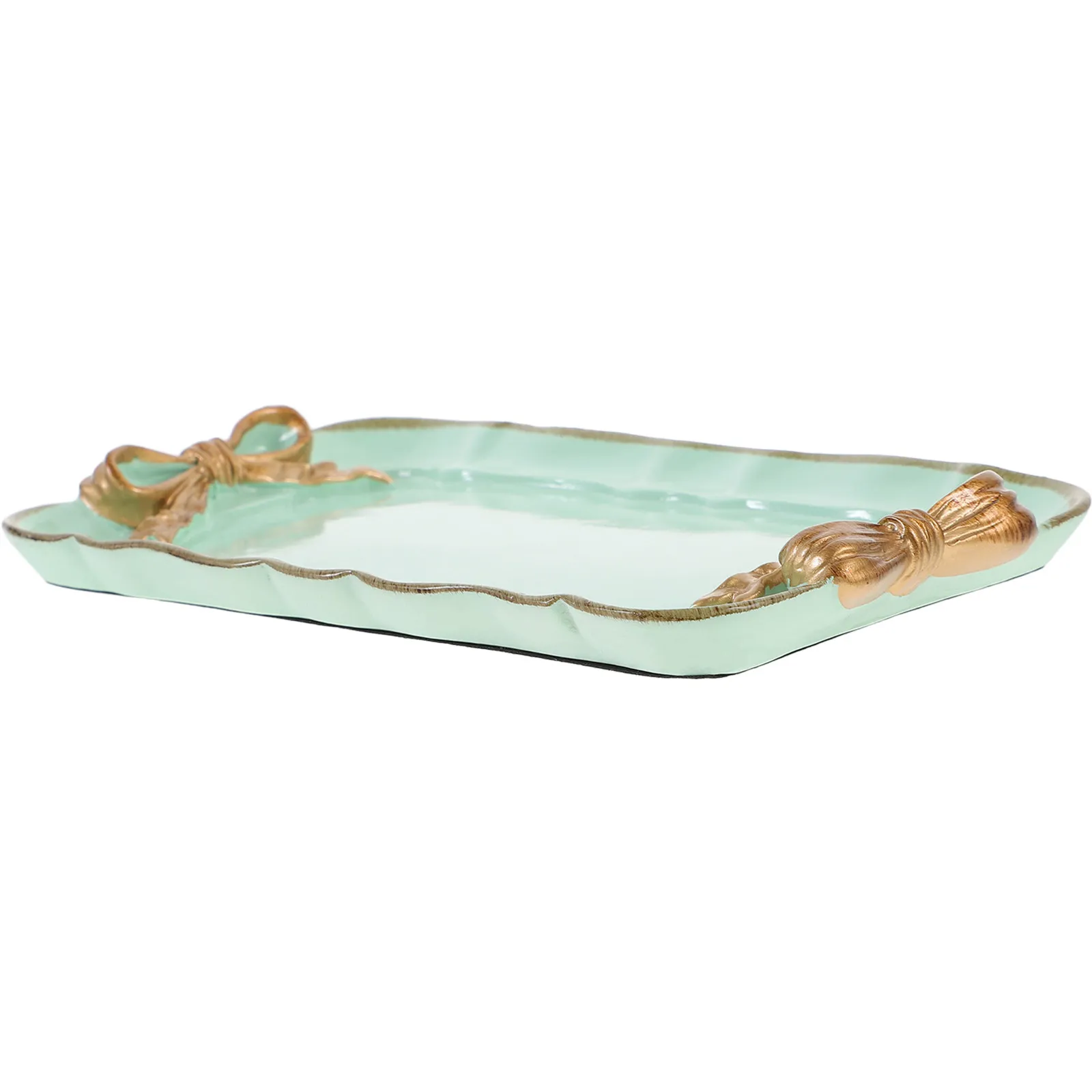 Rectangular Resin Fruit Serving Tray Vintage Decorative Tableware Tray for Candies Snacks Chocolate Dried Fruit Nuts Jewelry