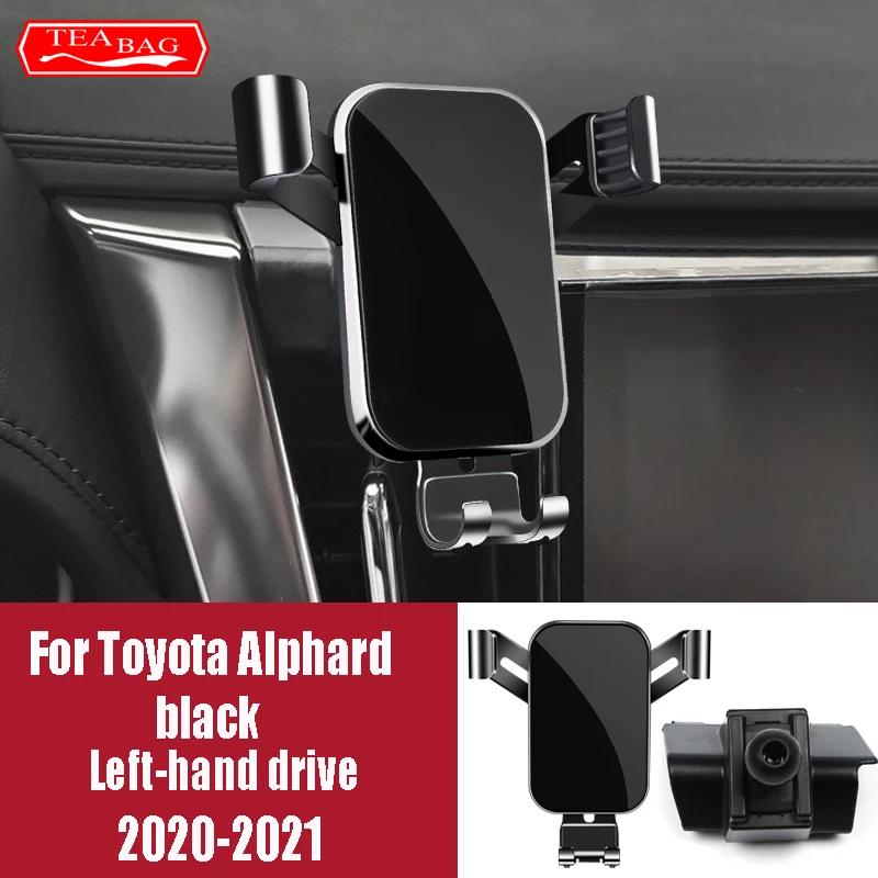 

Car Styling Phone Holder For Toyota Alphard 2015-2019 2020 2021 LHD RHD Auto Gravity GPS Navigation Bracket Interior Accessories