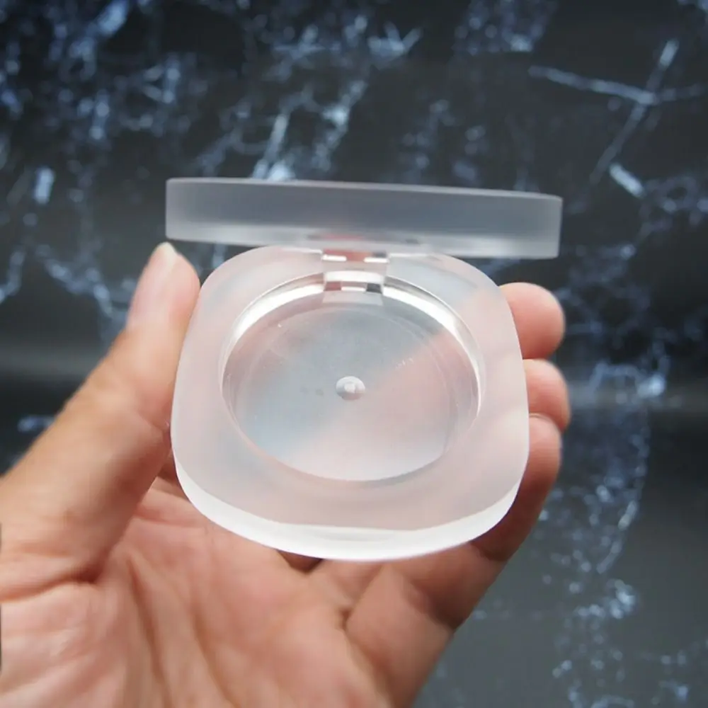 Portable DIY Eye Shadow Case Clear Frosted Refillable Box Small Empty Highlighter Blush Case Women