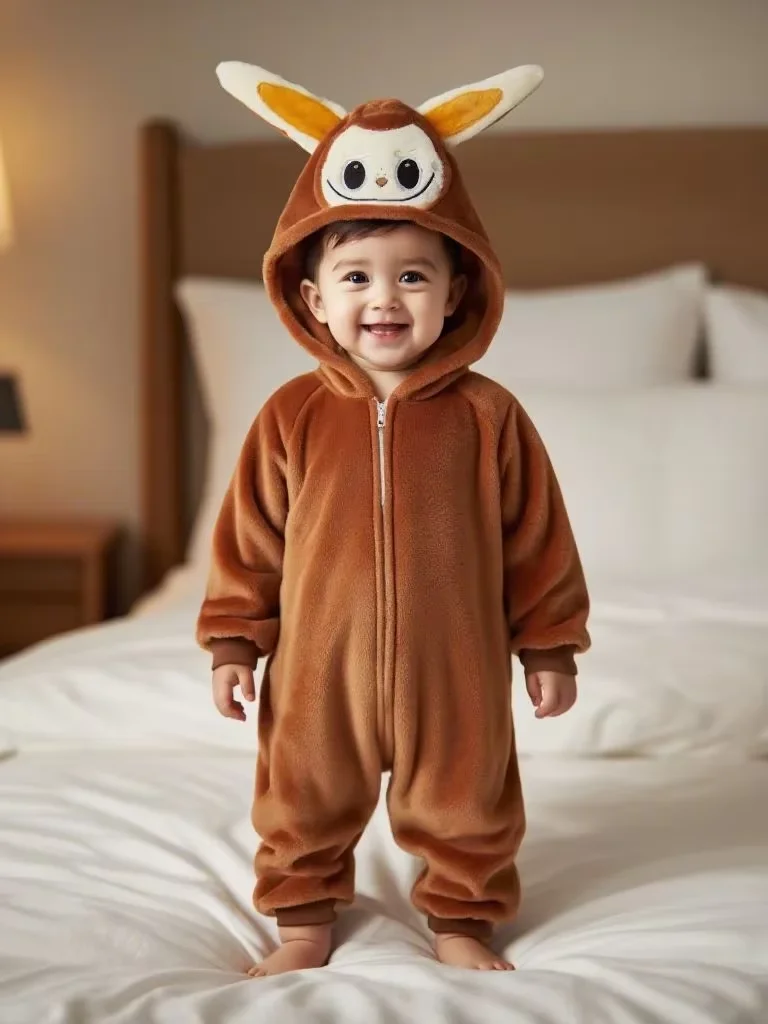 Детский комбинезон кигуруми с героями мультфильмов для детей Kuromi, цельная пижама с изображением коровы, боди для девочек, карнавальный костюм на Хэллоуин, Рождественский подарок