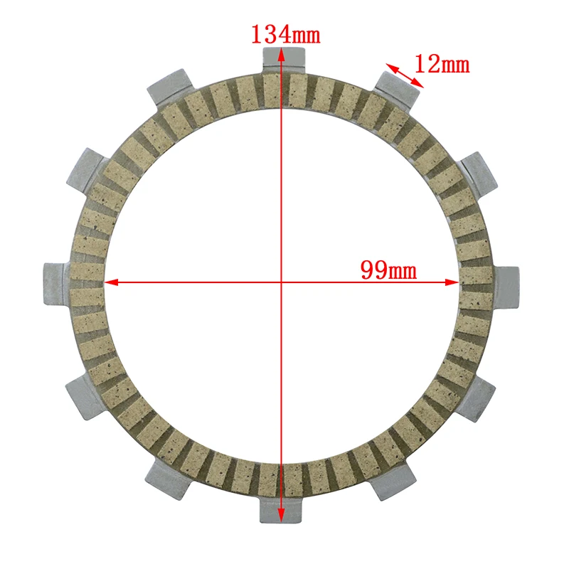 Motorcycle Clutch Friction Plates & Steel Plates Disc Kit For Kawasaki KDX200SR KL250 KLX250ES KLX250R KLX250SF KLX250SR KLX300R