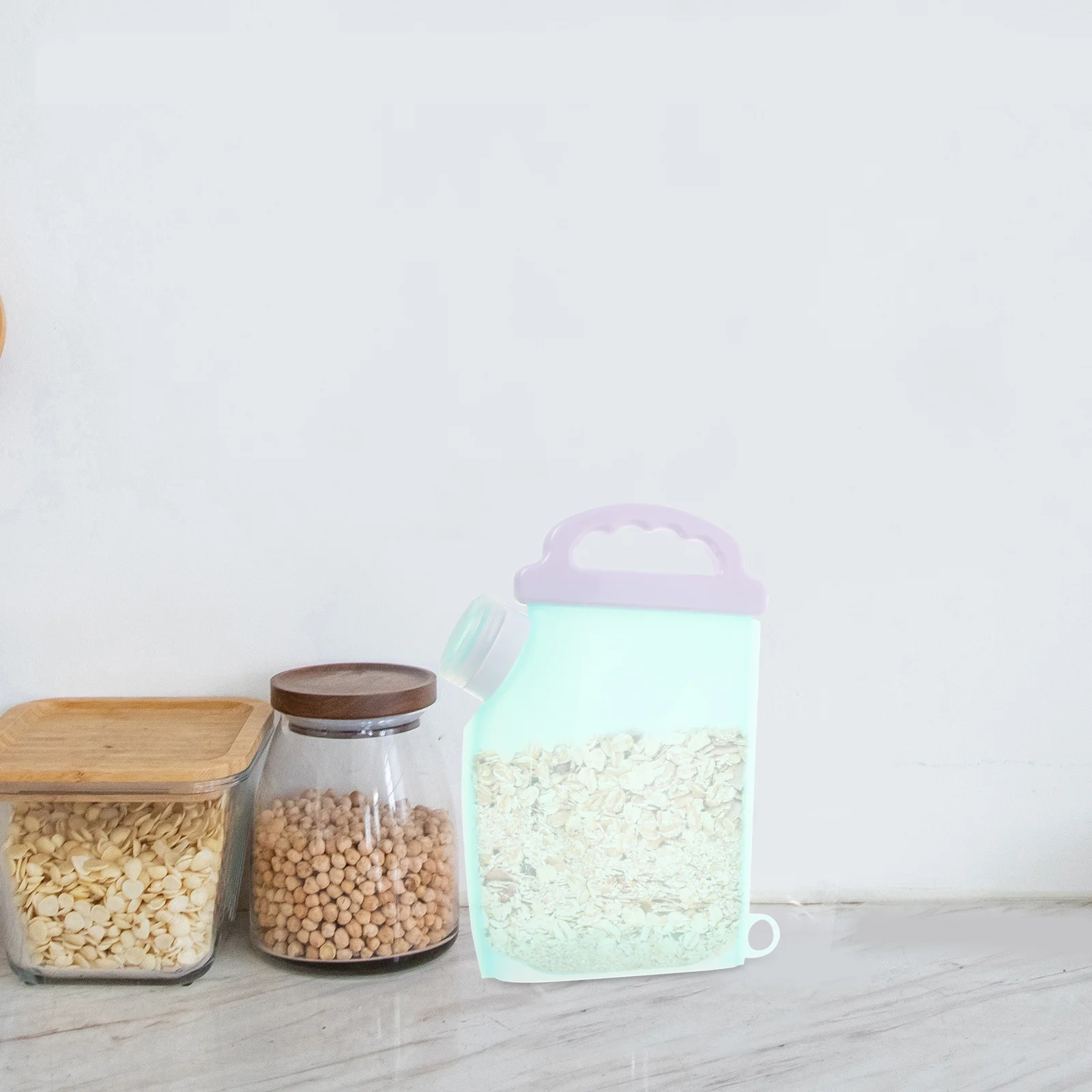 

Microwave Safe Reusable Silicone Food Storage Bag Large Capacity Steaming Container for Fresh Keeping Fruits Vegetables Milk No