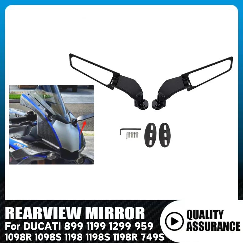 

Motorcycle Adjustable Rotating Side Mirror Rearview Mirror For Ducati 899 1199 1299 959 1098R 1098S 1198 1198S 1198R 749S