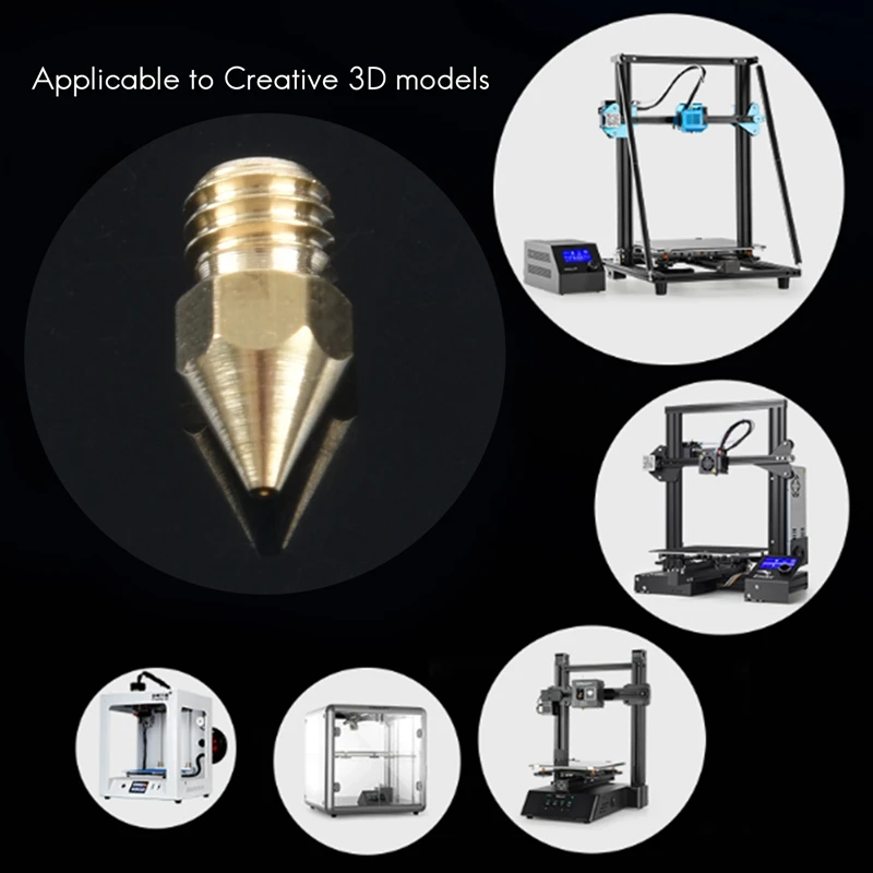 20 Stuks 3d Printer Nozzle 0.4Mm Mk8 Extruder Hoofd Voor Crealiteit Cr10