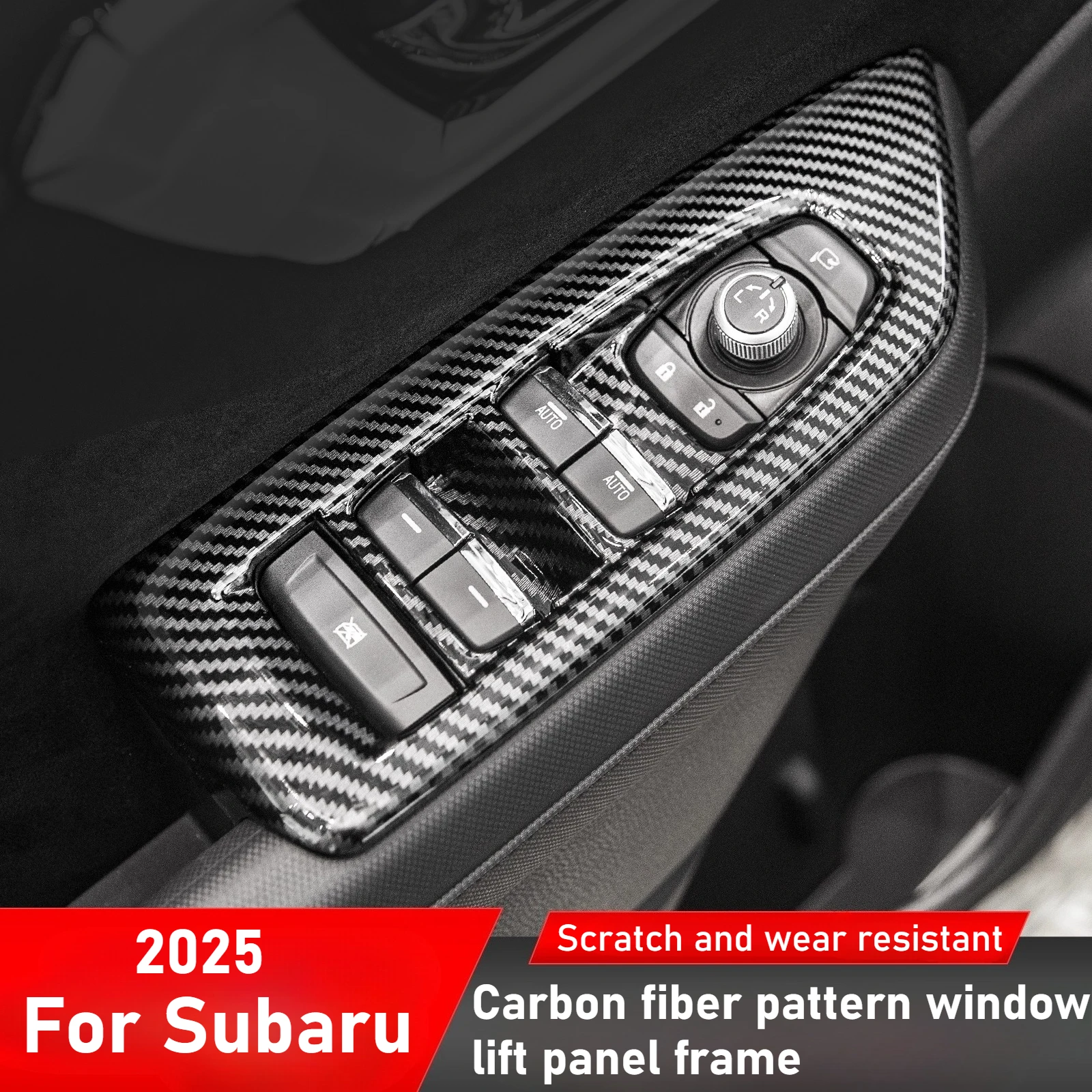 

Для Subaru Forester 2025, углеродное волокно, оконная подъемная панель, рамка, аксессуары для внутренней модификации