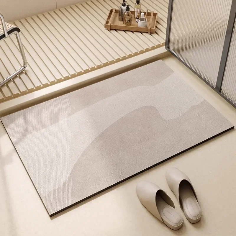 

Bathroom Non-slip Carpet Diatom Mud Absorbent Floor Mat Japanese Minimalist Style Home Decoration Rug Toilet Sink Foot Mats 양탄자