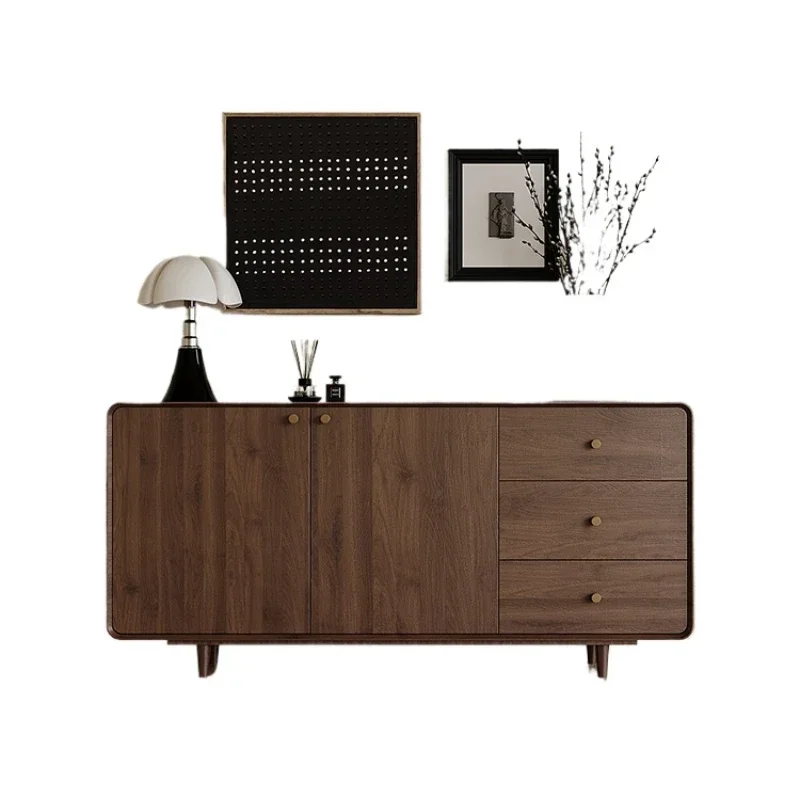 

ZK side cabinet modern simple solid wood medieval entrance living room against the wall bowl cabinet household locker