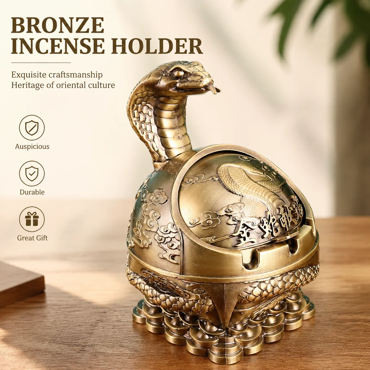 Bronze 12 Zodiac Ashtray Animal Ashtray Metal Cigar Ashtray Living Room Office Smoking Accessories Portable Boyfriend Gift