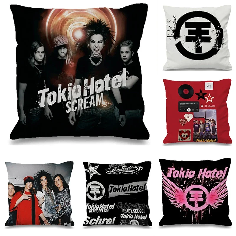 Tokio Hotel 50x50 Cushion Cover 45x45cm Decorative Pillowcase for Living Room Car Decoration Sofa Pillow Home Decor Pilow Covers