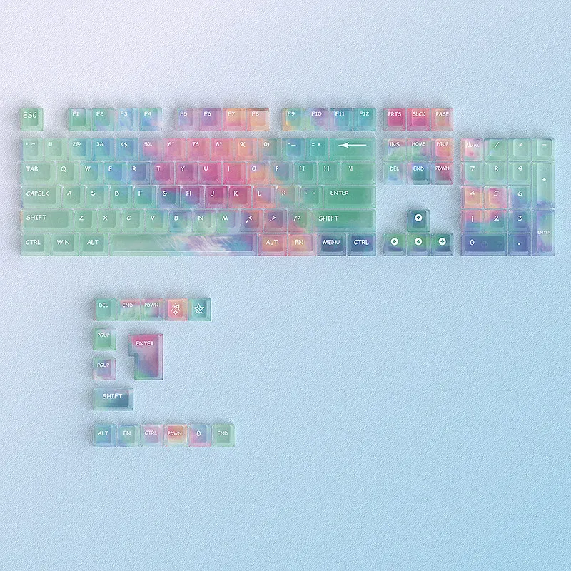 Spring Scenery Theme Keycaps Set Customization PC Material Cherry Profile Keyboard Caps for Mechanical Keyboard Accessories