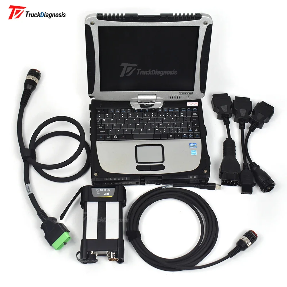 for VOCOM II Truck Diagnostic Tool Vocom2 88894000 APCI 2.8 PTT forexcavators construction +CF52/53 diagnostic Laptop