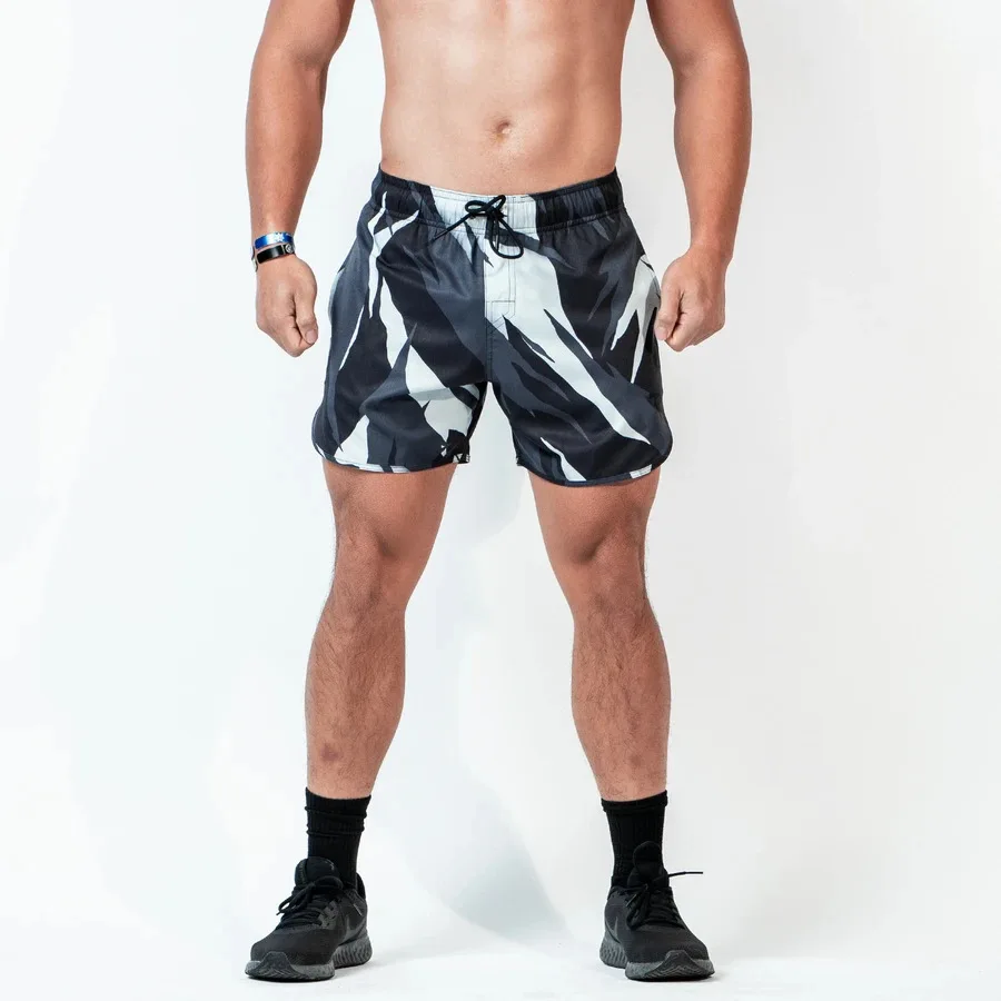 2021 New Muscle Fitness Shorts European and American Camouflage Summer Comfortable Capris