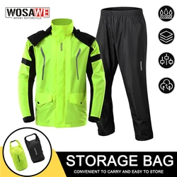 WOSAWE-chubasquero impermeable para motocicleta para hombre y mujer, ropa de lluvia para Moto, chaqueta, pantalones, motociclista