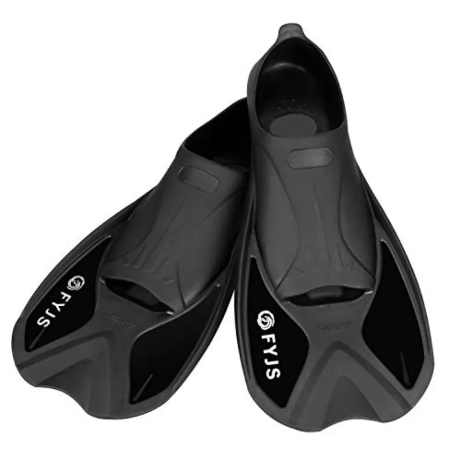 

FYJS Short Swim Fins with Comfortable Full Feet Pocket Travel-Size for Snorkeling and Scuba Diving