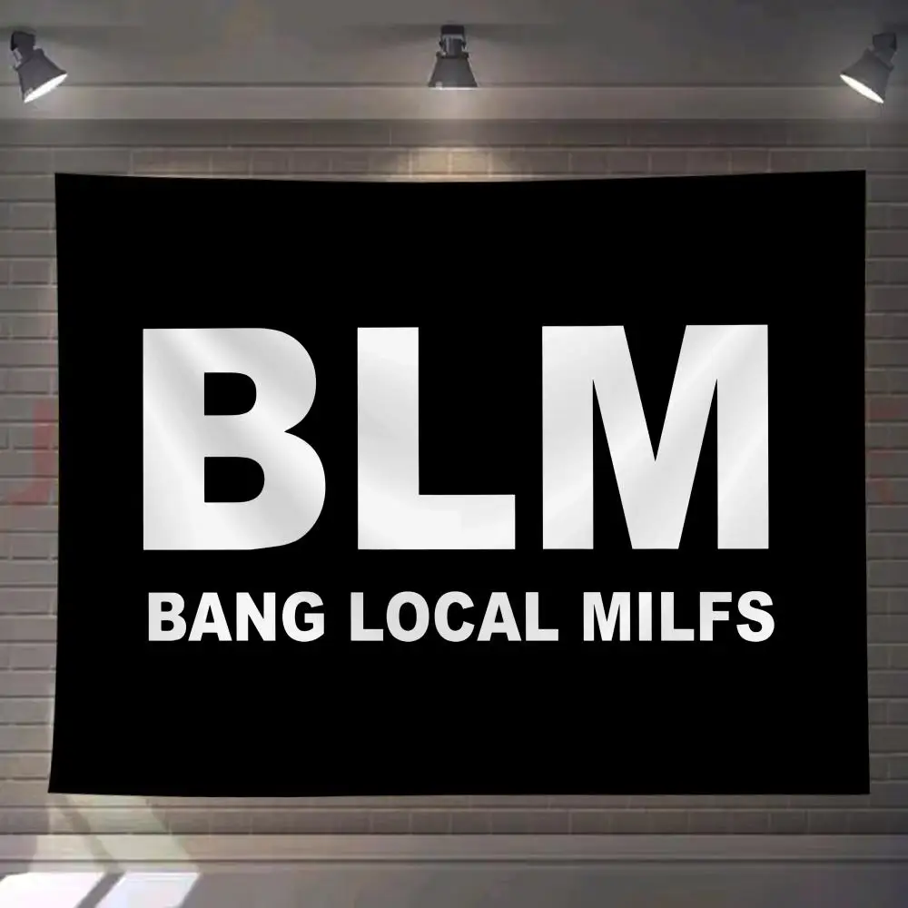 

BLM Bang Local Milfs Tapestry Custom Living Bedroom Party Dormitory Interior Wall Bohemian Decoration Attached Clip