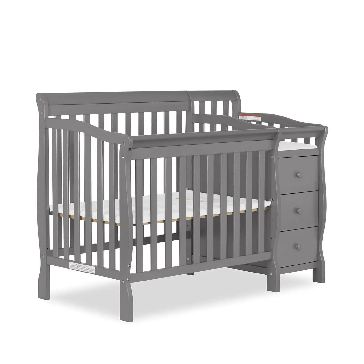 

Dream On Me Jayden 4-in-1 Mini Convertible Baby Crib & Changer with Storage, Steel Grey, Pinewood, GreenGuard Gold & JPMA, 1"
