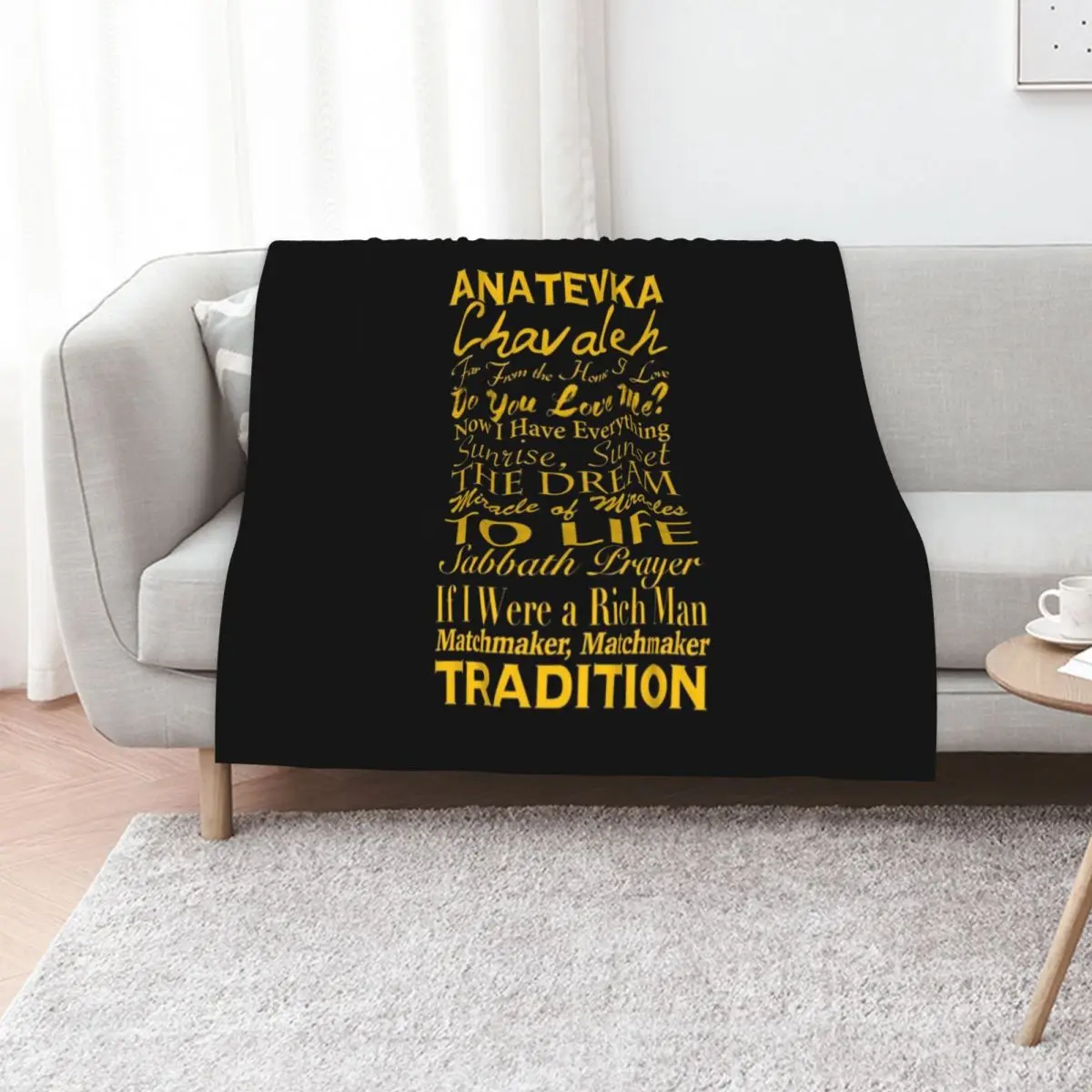 Fiddler on the Roof - Song List Classic T-Shirt Throw Blanket Winter beds Single Fashion Sofas Warm Blankets
