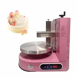 Bakery Equipment Birthday Cake Automatic Decorating Cream Depositor Smoother Frosting Coating Icing Spreading Machine