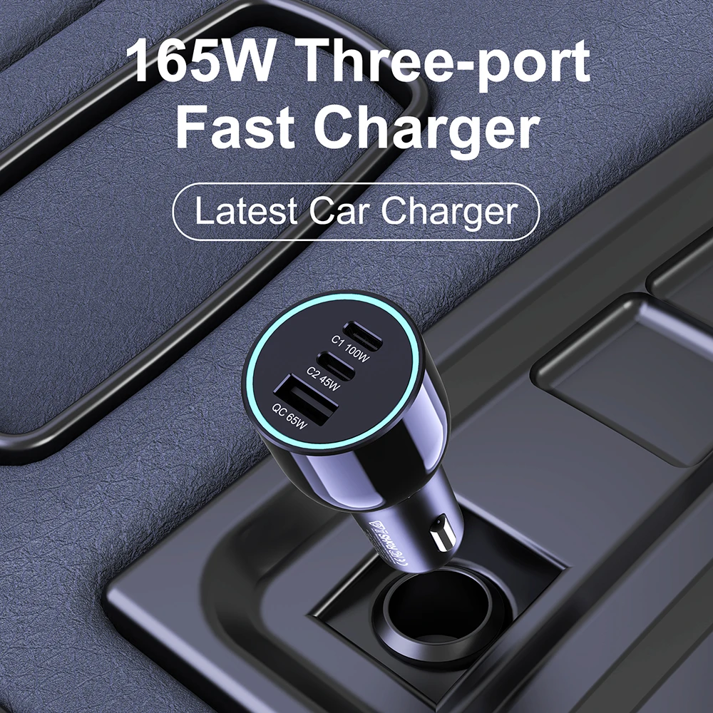 شاحن هاتف للسيارة سريع الشحن ، PD ، QC ، USB C ، محول لجهاز MacBook Pro ، iPhone 15 ، 14 ، 13 ، 12 ، xiao ، أجهزة الكمبيوتر المحمولة من smmong ، W