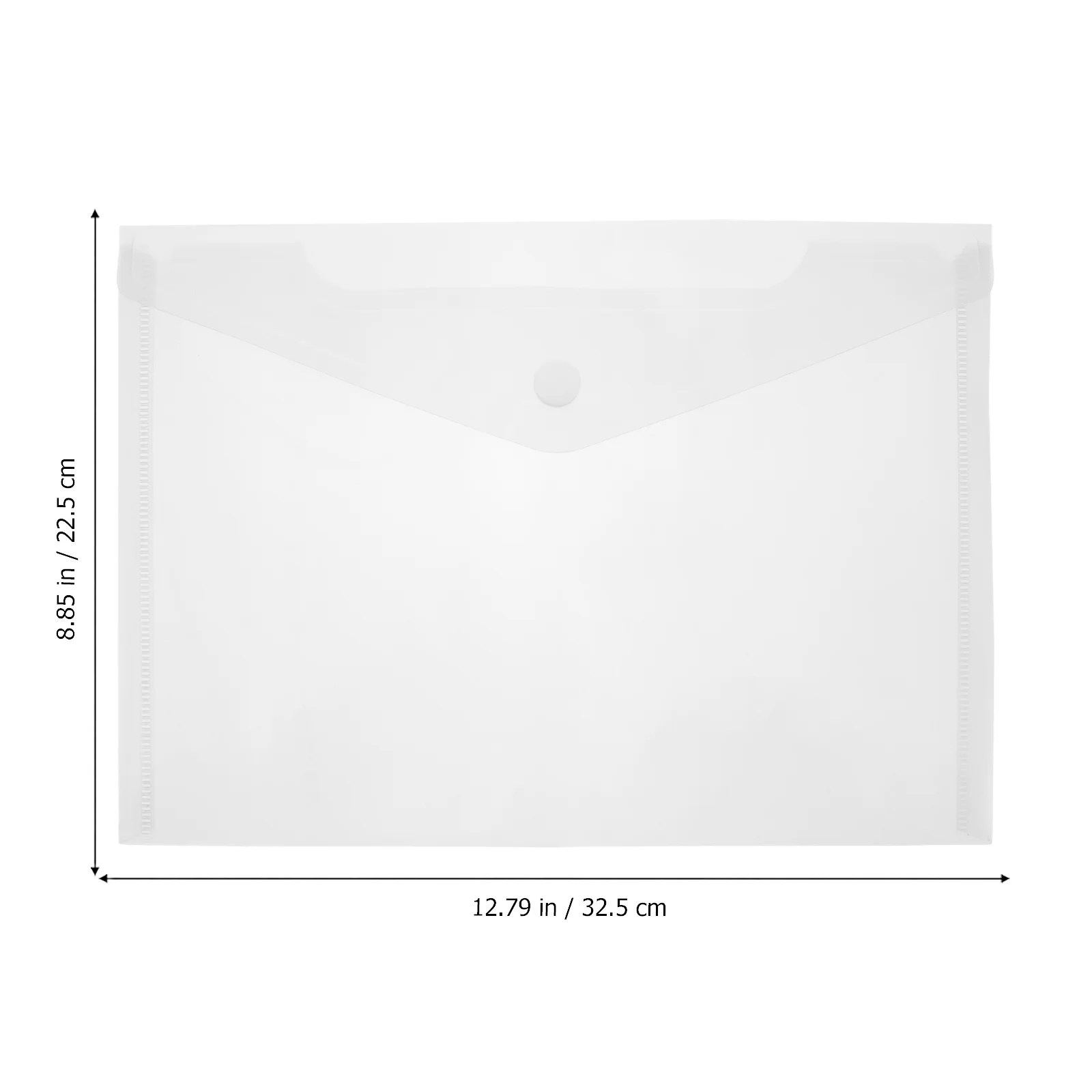 40Pcs A4 Plastic Document Organizer Snap Button File Bag Tear Proof Water Resistant for Office School Use Snap Button File Bag