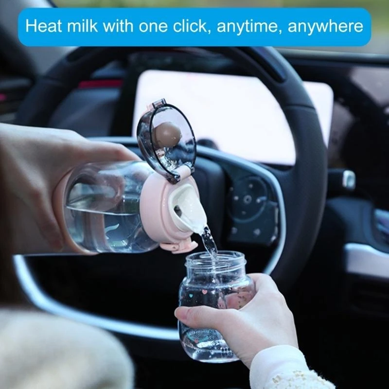 J15U Portable Warmer for Infant Feeding USB Rechargeable Baby Milk Bottle Warmer Consistent Heat for Breastmilk/Formula