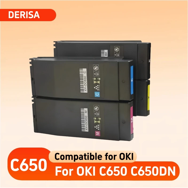 4Pcs/set C650 C650DN Toner Cartridge Compatible for OKI C650 DN C650DN OC650 C650D Printer Toner Cartridge 9006127 28 29 30