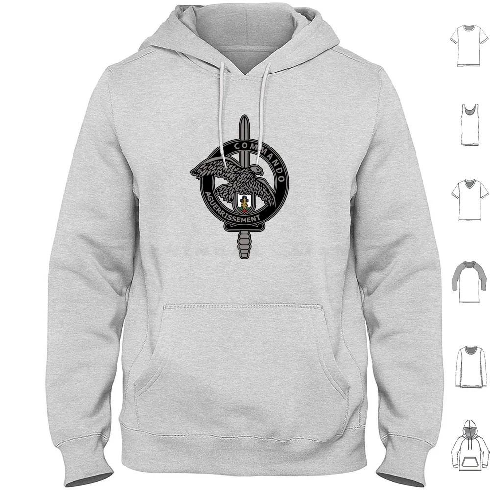 Sudaderas con insignia de entrenamiento de Comando de la Legión Extranjera Francesa, sudaderas con capucha de manga larga, Comando Francés, fuerzas especiales, Francia, francés