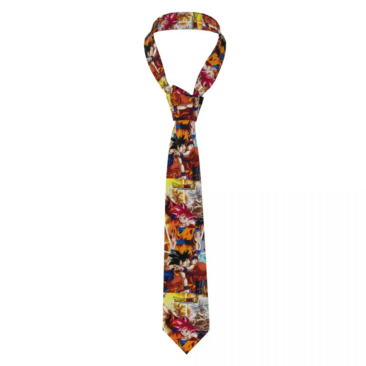 

Customized Anime Goku Ultra Instinct Poster Ties Men Formal Novelty Silk Business Neckties