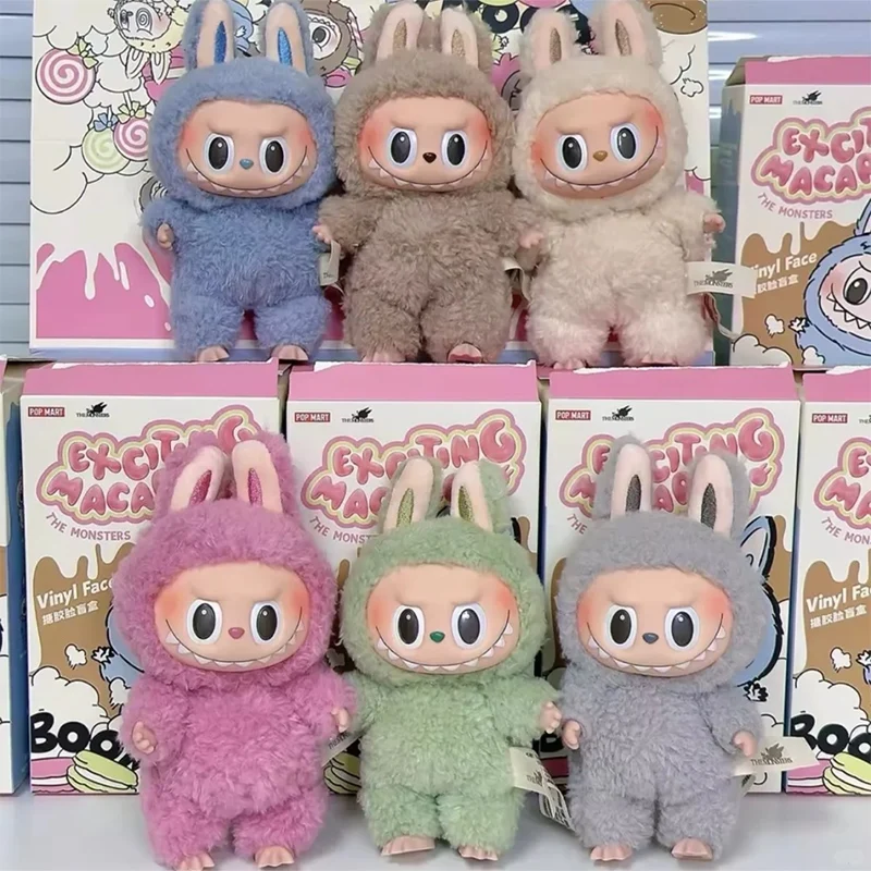 

Official and Original Hotsale POPMART the Monsters Labubu Exciting Macaron Vinyl Face Series Blind Box Fashion Toy Desktop Ornam