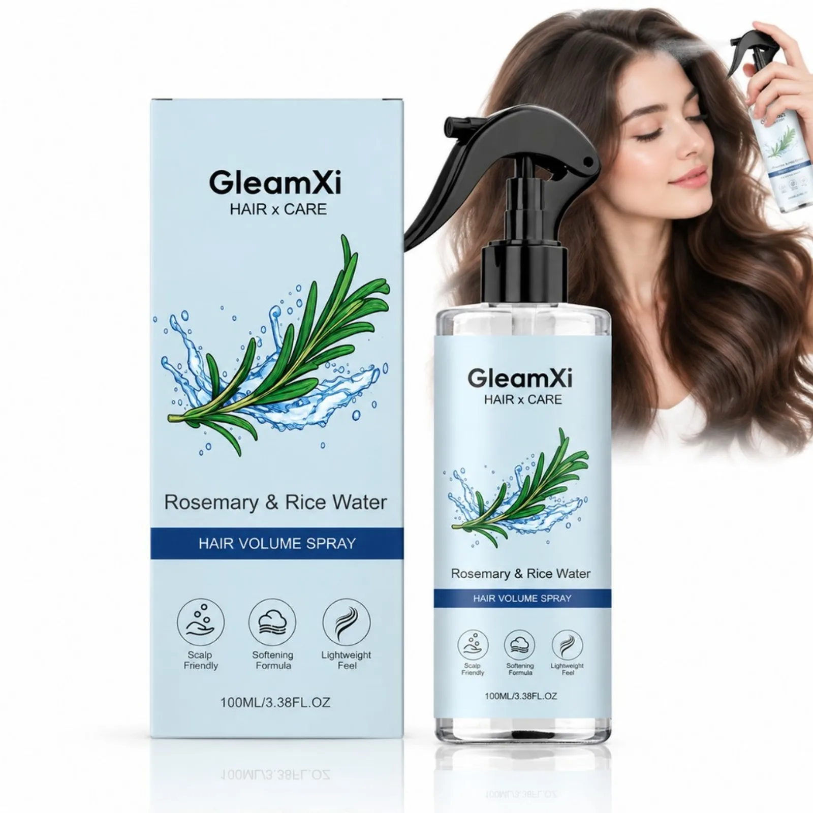 Rosemary Volumizing Hair Care Spray Moisturizing Nourishing Smoothing Conditioner Leave-In Conditioner Spray For All Hair Types