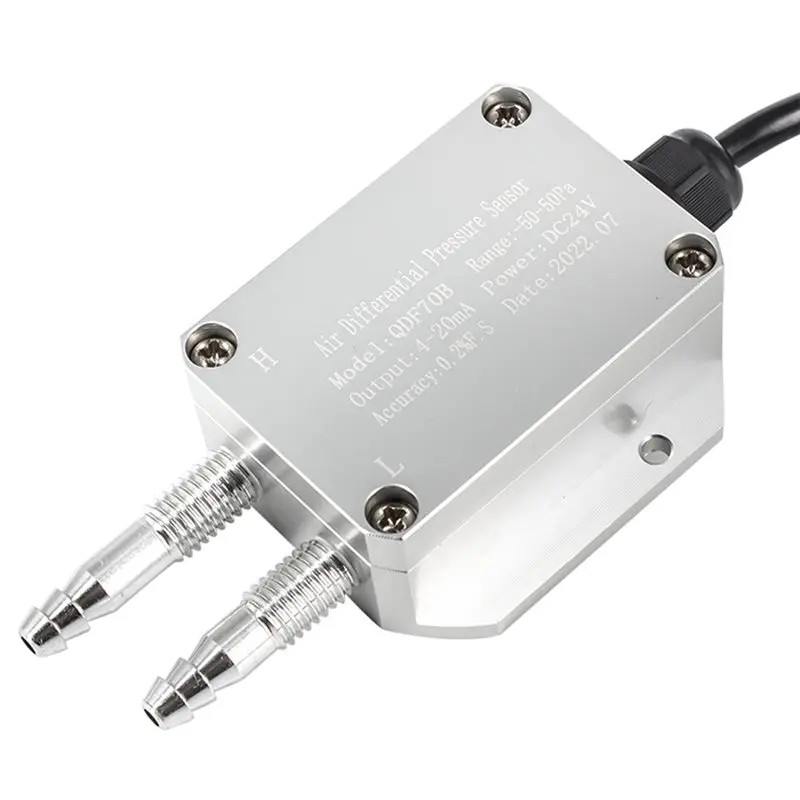 AB41-0-1 Kpa Digital Air Pressure Transducer 0-20Ma Output, Micro Differential Pressure Transmitter With LCD Screen For HVAC