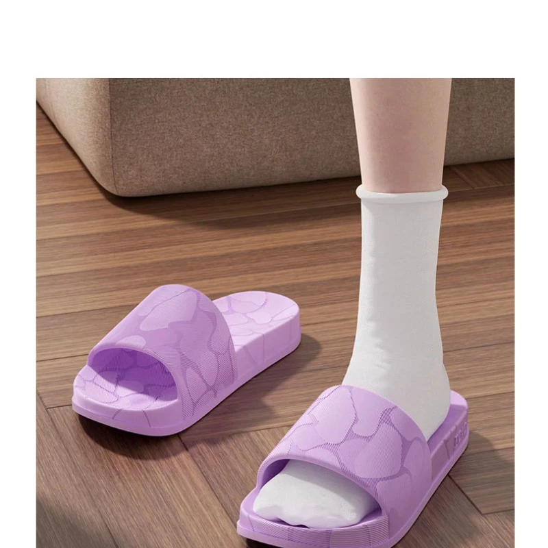 New 2026 Home Slippers Women Open Toe Waterproof Soft Sole Slides Summer One Strap Solid Color Comfort Flat Bottom Slippers image 6