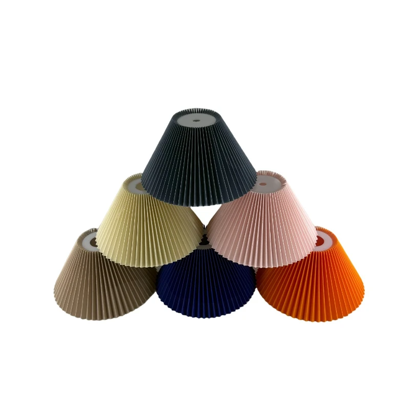 50pcs Colorful Pleated Lampshade LED Desk Lamp Lampcover Fabric DIY Lampshade