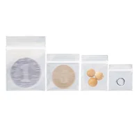 100Pieces Transparent Mini Small Plastic Zipper Bag Lock Resealable for Earring Ring Jewelry Food Pill Storage Packaging Pouch 6