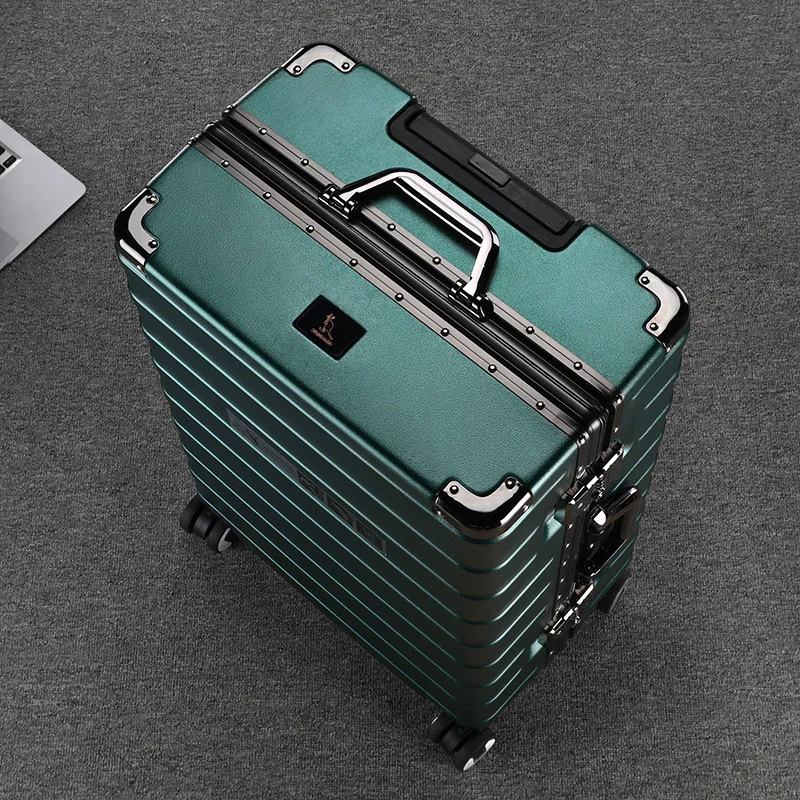 Maré viagem bagagem quadro de alumínio puxar haste trole mala carry-on 20 estudantes 24/28 polegada grande capacidade caixa senha