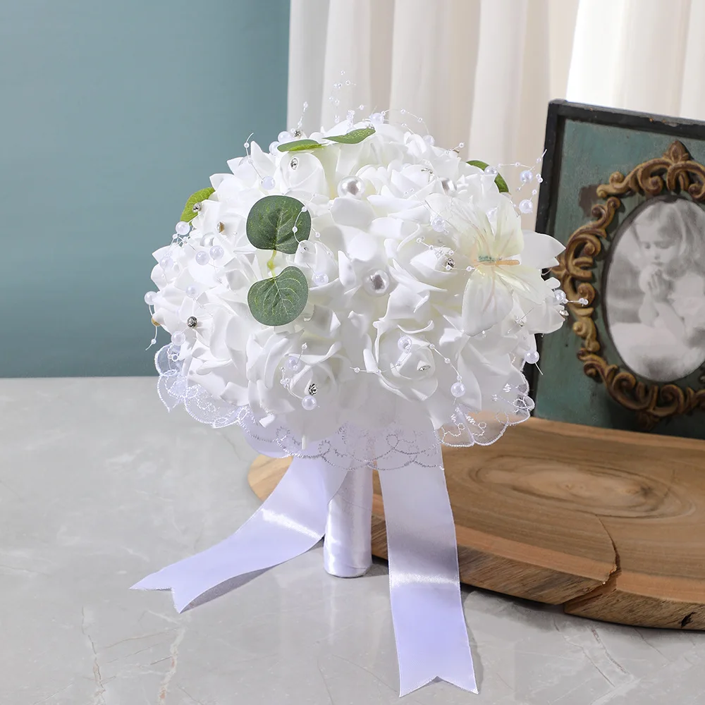 

Ручной букет невесты в западном стиле, имитация рук, букет, реквизит для свадебной фотографии, новые свадебные искусственные цветы