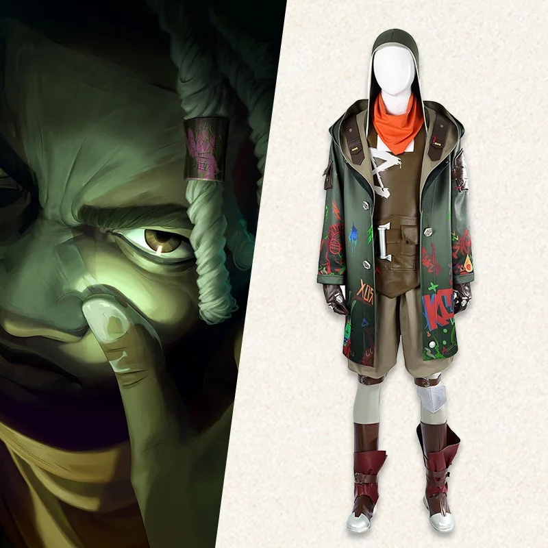 

LOL Ekko Acrane Cosplay Costume Game League of Legends Men Role Play COS Male Halloween Carnival Party Outfits New