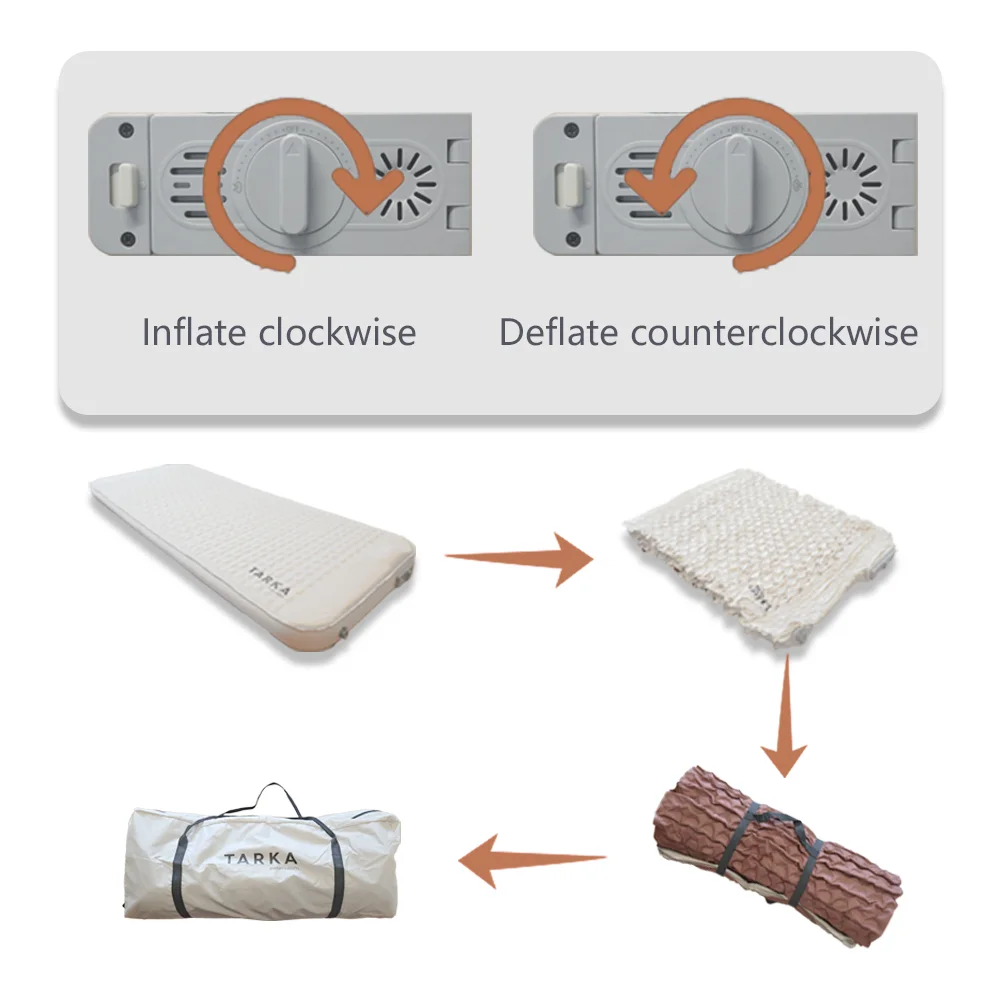 TARKA 200cm Extra Long Self Inflating Sleeping Pad 10cm Thick Camping Mat Comfort for Adults Best Camping Equipment Idea