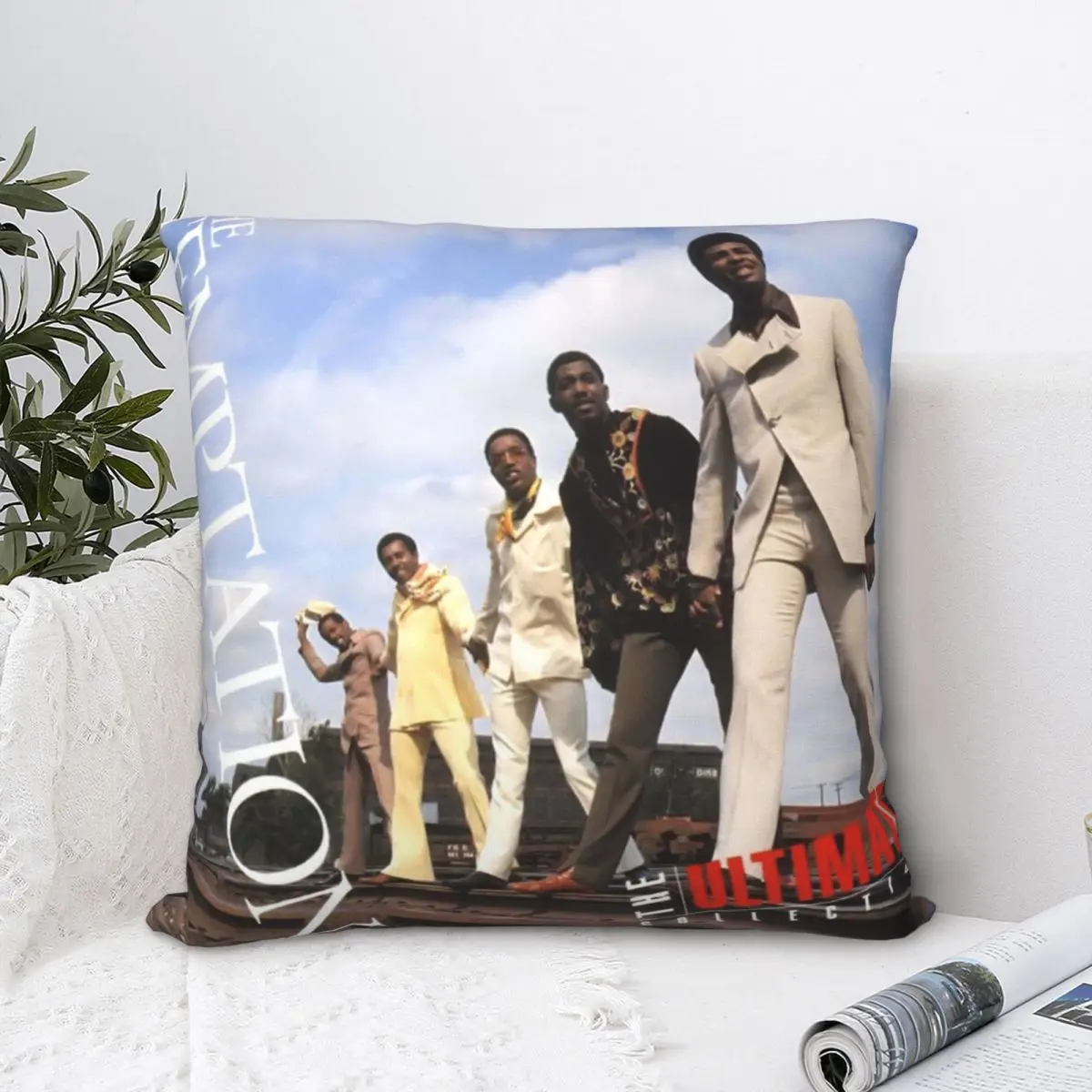 

The Temptations The Ultimate Collection Square Pillowcase Polyester Pillow Cover Velvet Cushion Decorative Comfort Throw Pillow