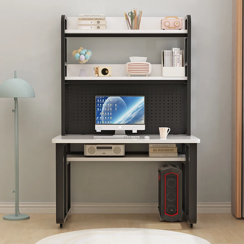 

Household folding computer desk desk bookshelf bookcase integrated combination student writing desk small apartment simple
