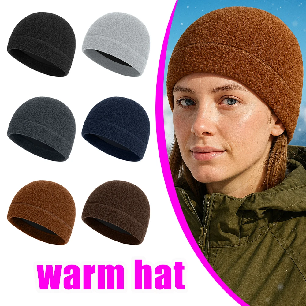 

1 Pcs Windproof Fleece Hat Quick Dry Winter Ski Cap With Ear Protection Thick Teddy Fleece Warm Beanie For Men Women Outdoor