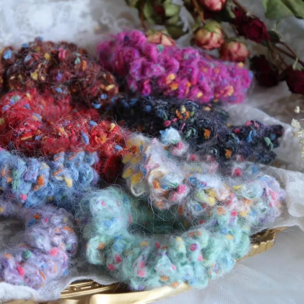 Bean Yarn Candy Special Thread Medium Thick Mohair Woven Sweater Jacket Scarf Material Thread Ball 50g