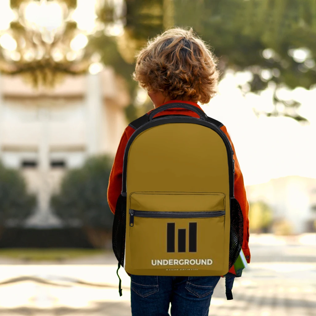 Nueva mochila con logotipo dorado a la moda, bolsa de libros de moda de gran capacidad, multibolsillos ajustables de 17 pulgadas