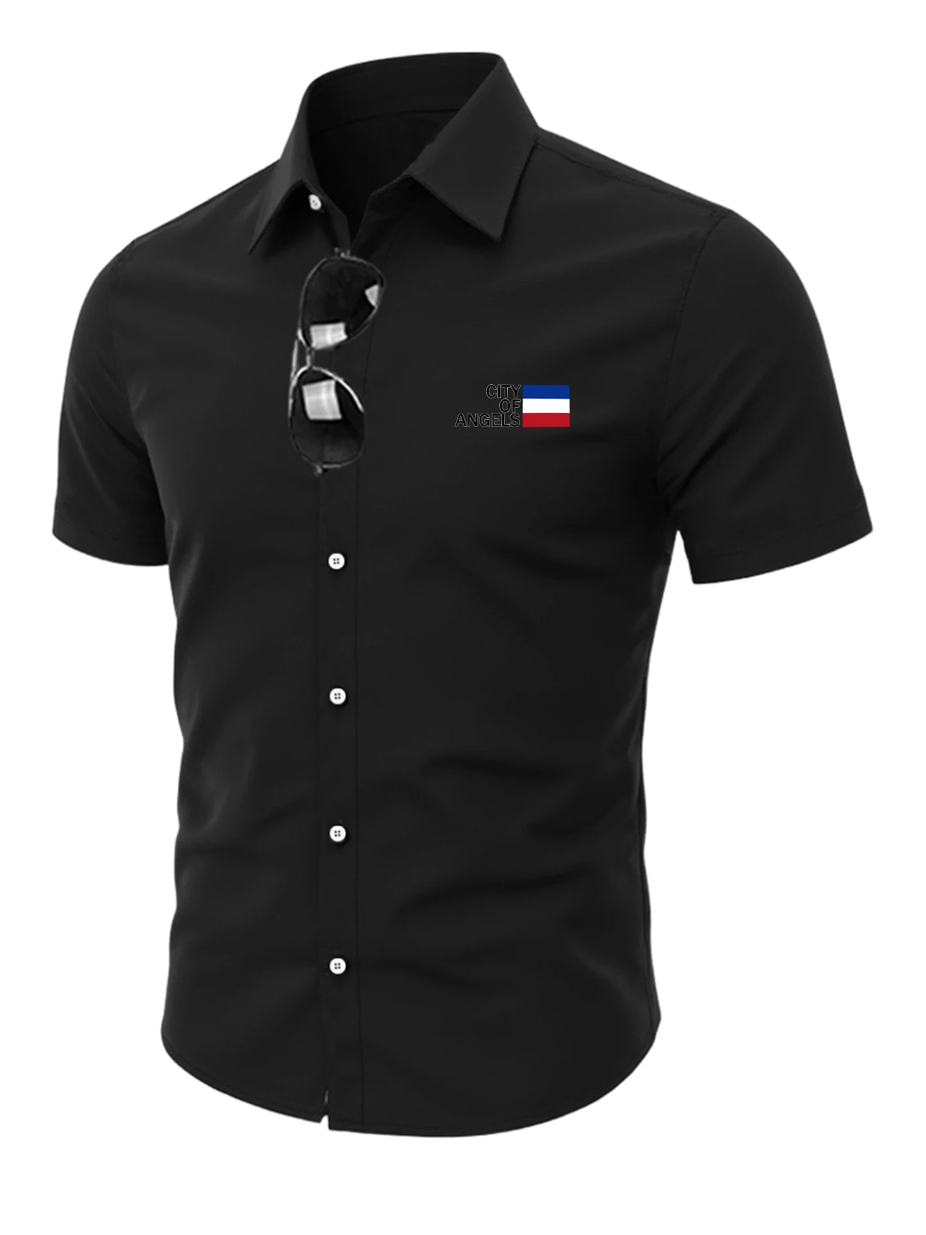 Europe and the United States Men's Summer Casual Loose Cardigan Men's Short-Sleeved Shirt Trend Men T-Shirt Casual Shirt